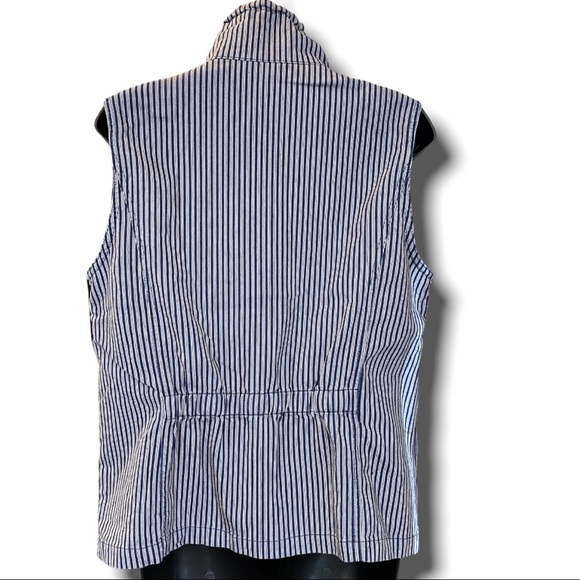 CHRISTOPHER & BANKS new sleeveless jacket vest size Medium womens zipper stretch - Picture 2 of 6